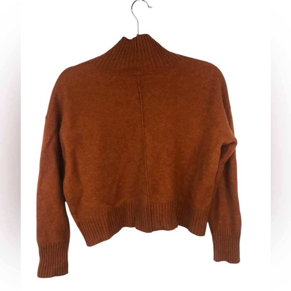 Free People Brown Cowl Neck Cropped Cashmere Sweater - Picture 2 of 11